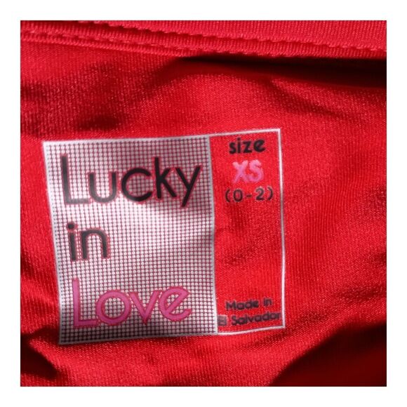 Lucky In Love Skort XS Womens Red Athletic Tennis 88% Polyester 12% Lycra Solid - Picture 3 of 5